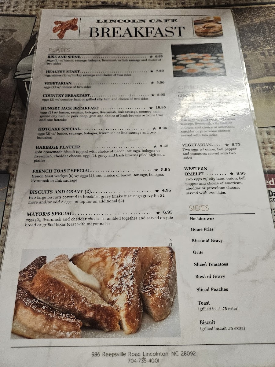 Lincoln Cafe & Catering Menu - Image 1
